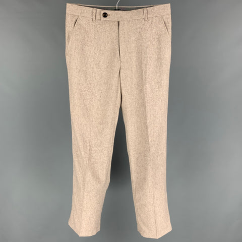 HYDEN YOO Size 33 Oatmeal Flat Front Dress Pants