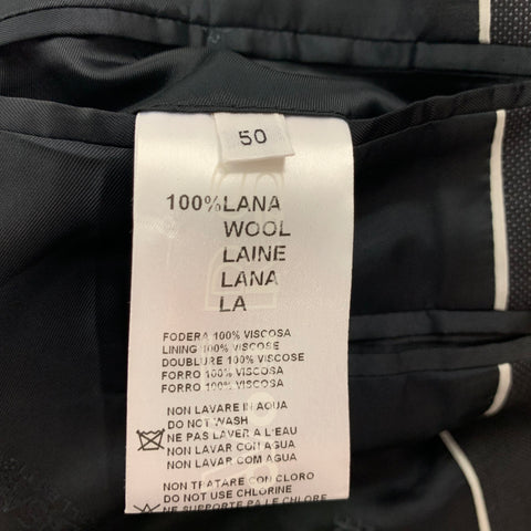 VERSACE COLLECTION Size 40 Charcoal Black Woven Wool Sport Coat