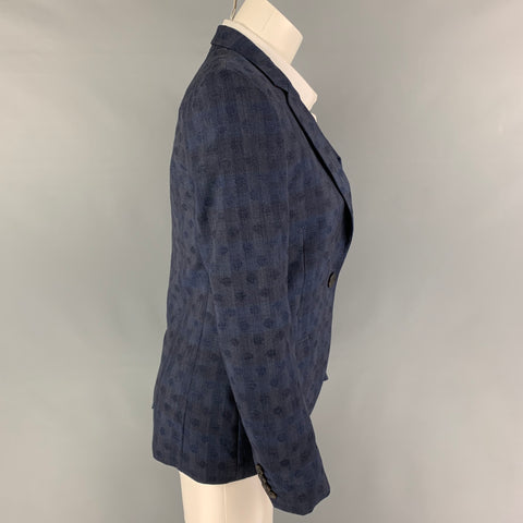 PS by PAUL SMITH Size S Navy Pattern Notch Lapel Jacket Blazer