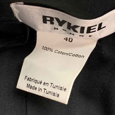SONIA RYKIEL Size 30 Olive Cotton Button Fly Low Rise Casual Pants