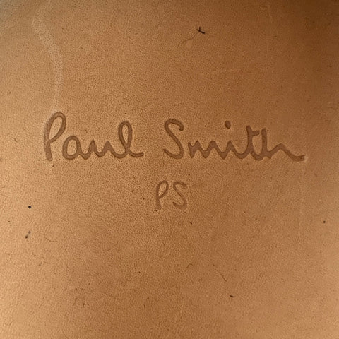PAUL SMITH Size 12 Black Leather Cap Toe Lace Up Dress Shoes