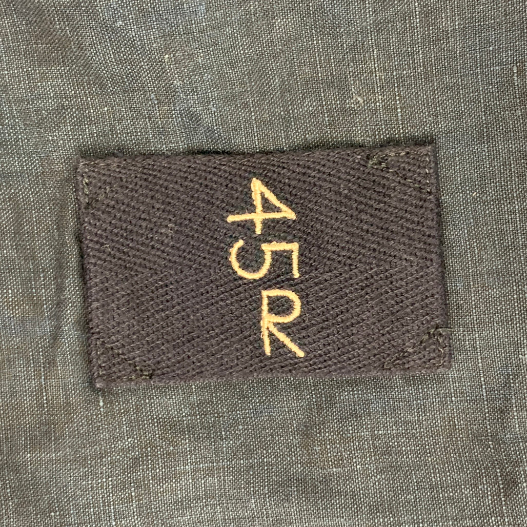 45rpm Size XL Navy Linen Notch Lapel Sport Coat