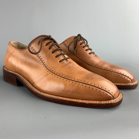 MC SHOES Size US 8 / UK 7 Tan Perforated Leather Lace Up Shoes