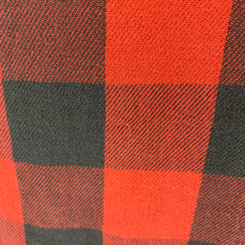 RRL by RALPH LAUREN Size L Red Black Buffalo Plaid Cotton Long Sleeve Shirt