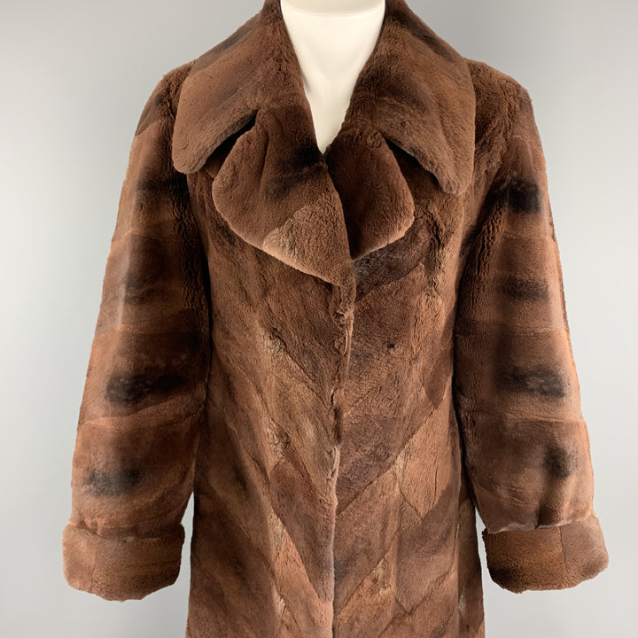 NEIMAN MARCUS ZUKISize L Brown Muskrat Fur Vintage Coat