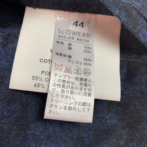 MONTEDORO Taille 34 Manteau de sport en lin / coton marbré bleu et noir