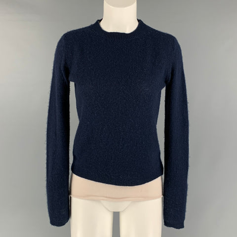 BROCHU WALKER Taille S Pull à col rond en cachemire crème marine