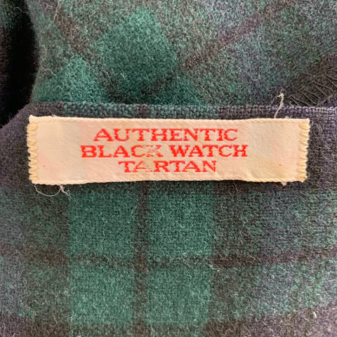 PENDLETON Size L Black Green Plaid Virgin Wool Long Sleeve Shirt