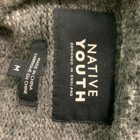 NATIVE YOUTH Size M  Grey Marble Polyamide-Blend Crew-Neck Sweater