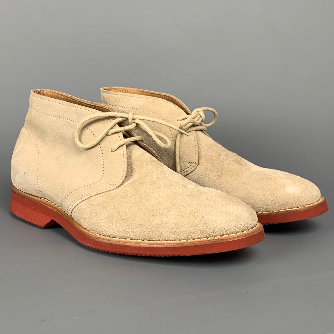 BRUNELLO CUCINELLI Camoscio Size 8.5 Stone Suede Ankle Boots