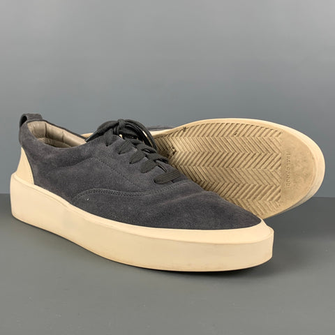 FEAR OF GOD Baskets basses en daim gris taille 11