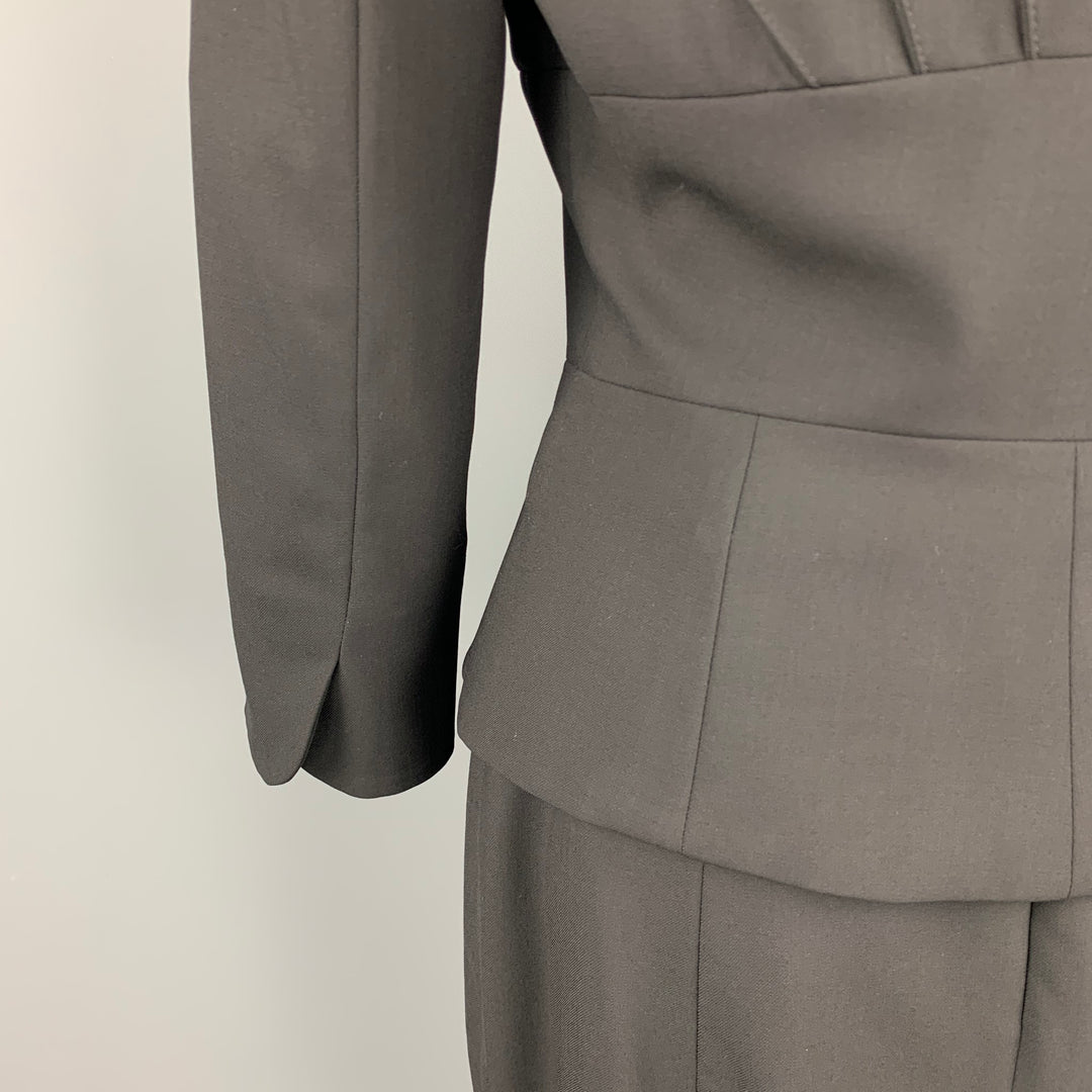 GIORGIO ARMANI Size 4 Black Wool Pencil Skirt Suit