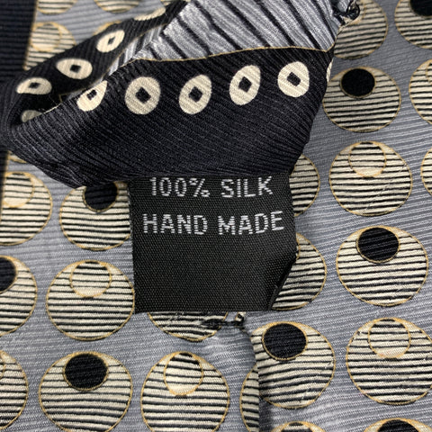 HARVE BENARD Red Navy Print Silk Tie