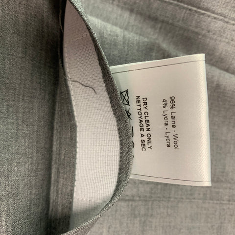 CHRISTIAN DIOR Size 4 Grey Wool &  Lycra Shiny Pencil Skirt