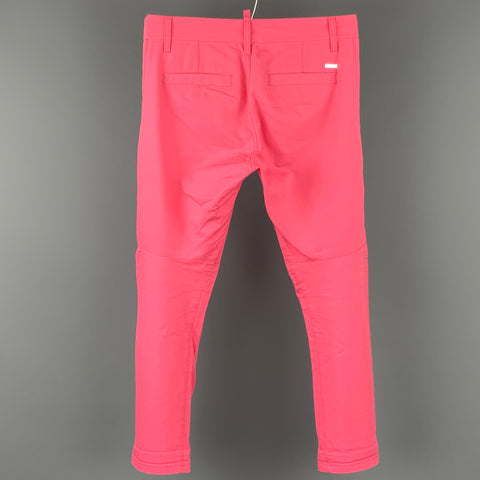 DSQUARED2 Size 28 Pink Cotton Button Fly Casual Pants