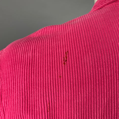 DREW HOUSE Size L Pink Corduroy Cotton Patch Pocket Short Sleeve Shirt