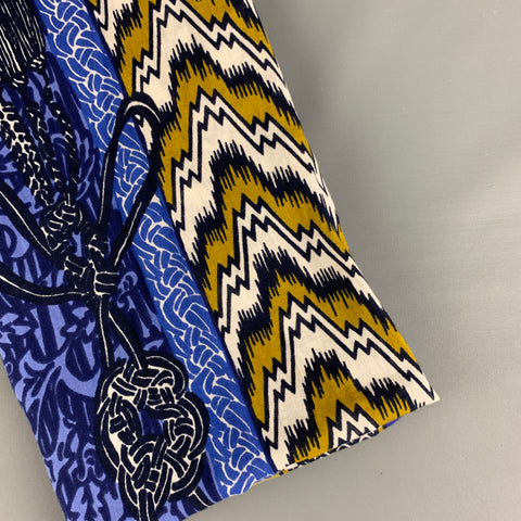 INOUITOOSH Purple Yellow Abstract Cotton Scarf