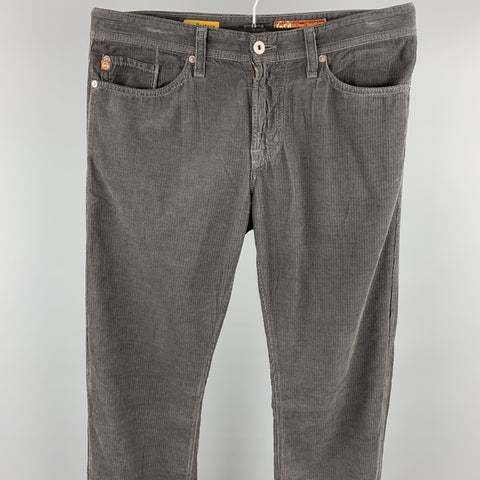 ADRIANO GOLDSCHMIED Size 32 Gray Pima Cotton Zip Fly Casual Pants
