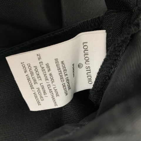 LOULOU STUDIO Size S Black Wool Eastane High Waisted Dress Pants