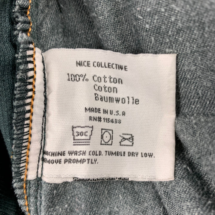 NICE COLLECTIVE Size 34 Forest Green Corduroy Button Fly Casual Pants