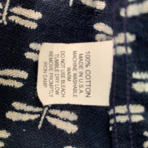 GITMAN VINTAGE Size L Indigo Print Cotton Button Down Long Sleeve Shirt