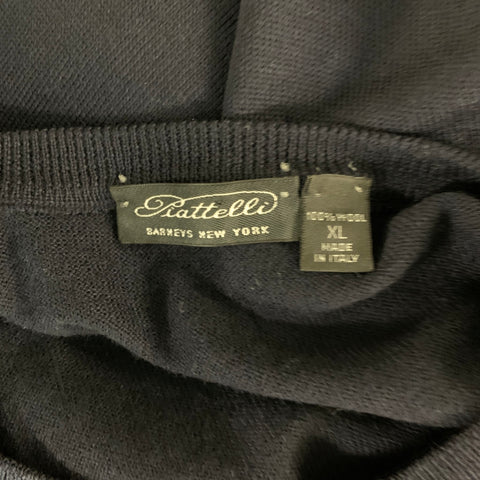 PIATTELLI Taille XL Pull à col rond en laine marine