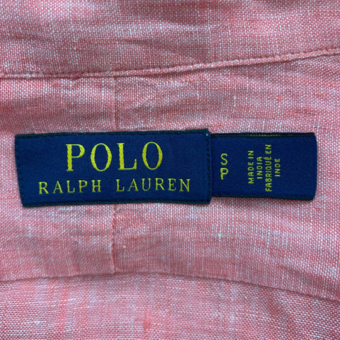 POLO by RALPH LAUREN Size S Orange Linen Long Sleeve Shirt