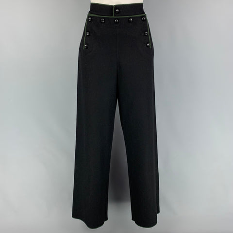 MARC JACOBS Taille 4 Pantalon de robe marin en laine noire