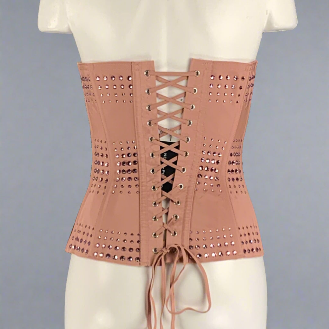 GUCCI Size S Pink Silk Corset Dress Top