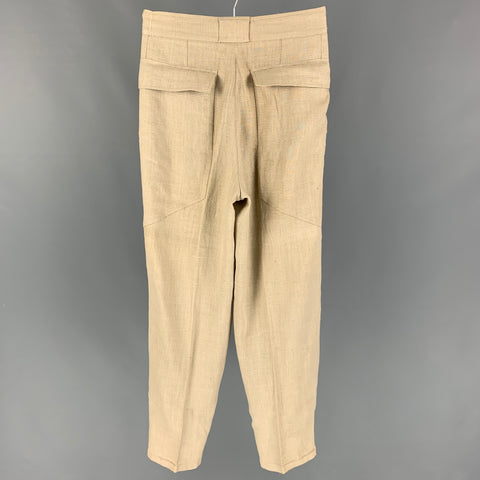 Vintage GIANNI VERSACE Size 28 Beige Pleated High Waisted Casual Pants