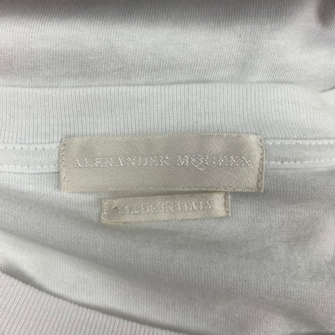 ALEXANDER MCQUEEN Size M White Multi-Color Graphic Cotton Short Sleeve T-shirt