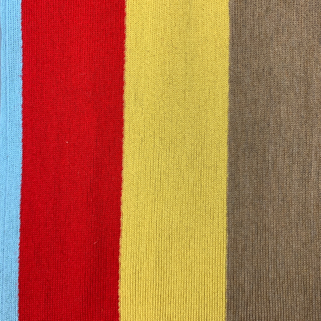 PAUL SMITH Écharpe tricotée à franges en laine multicolore taille unique