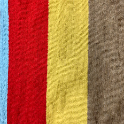 PAUL SMITH Knitted Size One Size Multi-Color Wool Fringe Scarf