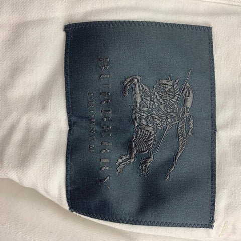 BURBERRY PRORSUM Printemps 2015 Taille 36 Veste en jean en coton blanc