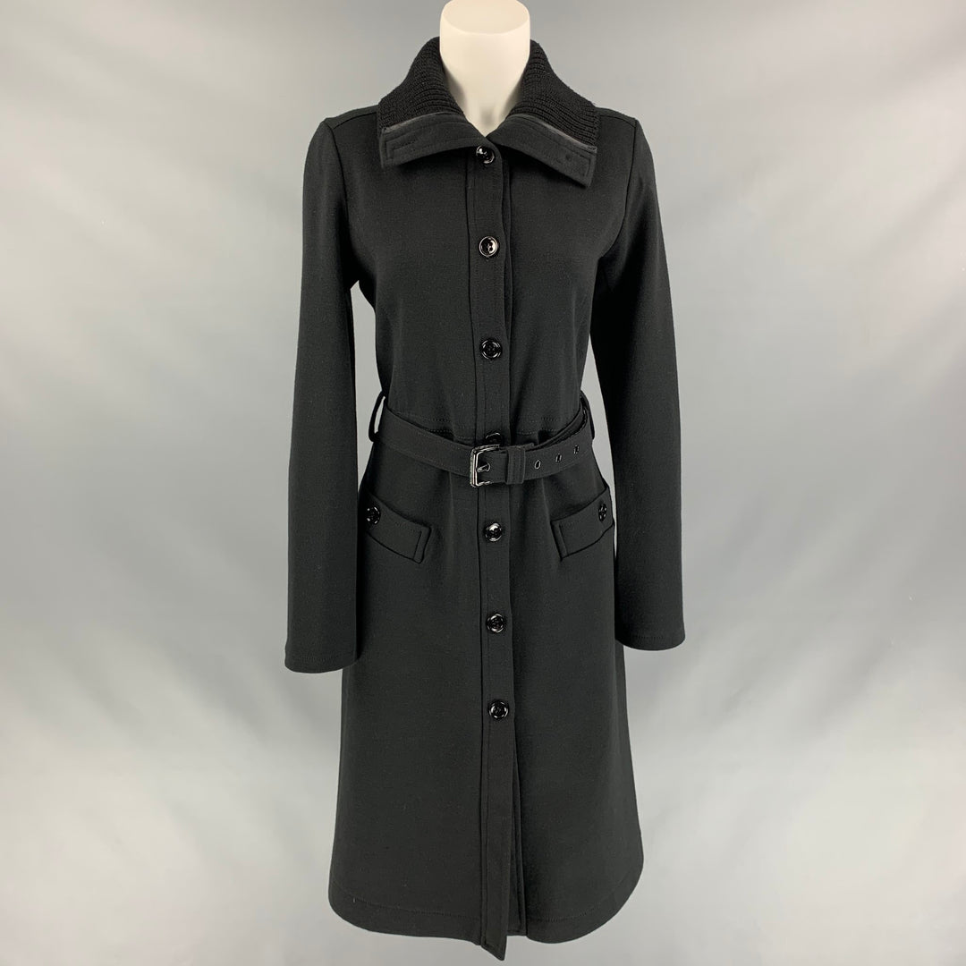 MAX MARA Size M Black Wool &  Acrylic Coat