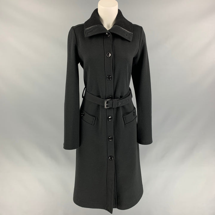 MAX MARA Size M Black Wool &  Acrylic Coat