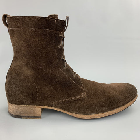 BLOKES Bottines à lacets en daim marron taille 11