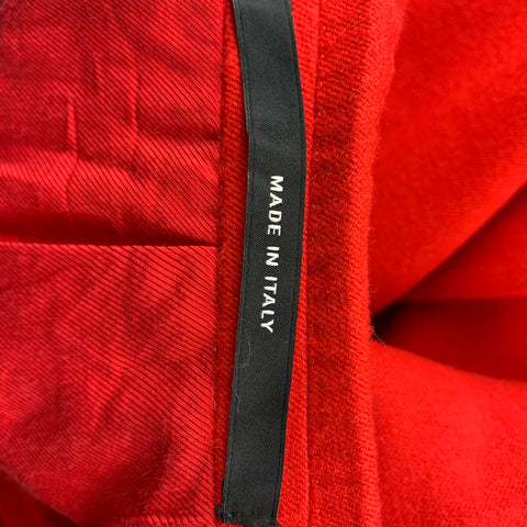 GIVENCHY F/W 12 Size 40 Red Wool / Cotton Notch Lapel Suit