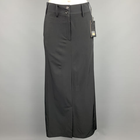 MARITHE+FRANCOIS GIRBAUD Size 27 Black Polyester Blend Skirt