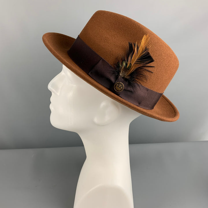 GOORIN BROTHERS Size L Tan Solid Wool Hats