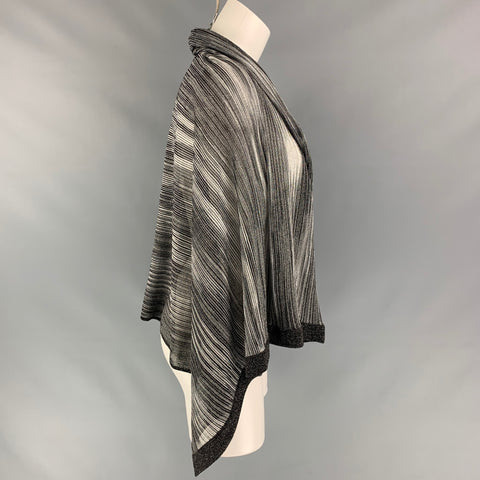 MISSONI Size One Size Silver & Black Knitted Viscose Blend Cardigan