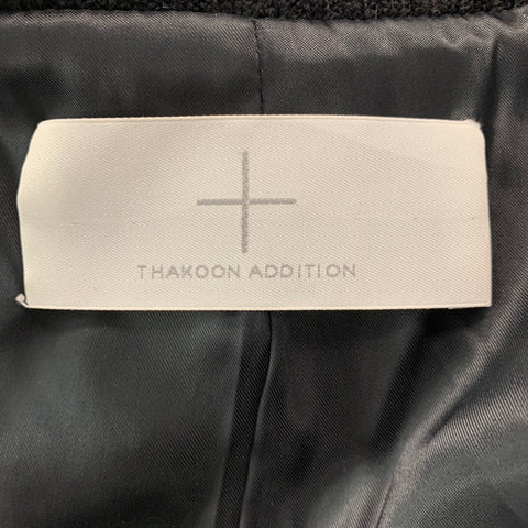 THAKOON Size 0 Black White & Grey Acrylic Blend Mixed Fabrics Jacket