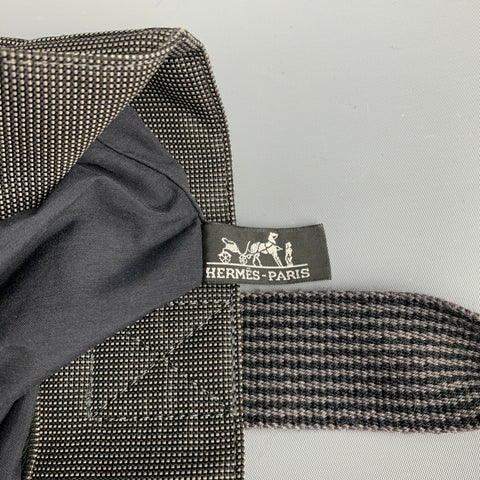HERMES Black Taupe Nailhead Polyamide Blend Bags