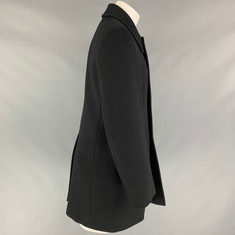 MIU MIU Taille 38 Manteau boutonné en laine/nylon noir