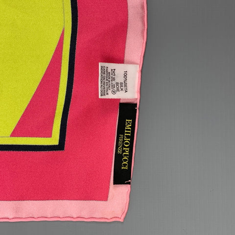 EMILIO PUCCI Multi-Color Print Silk Scarf