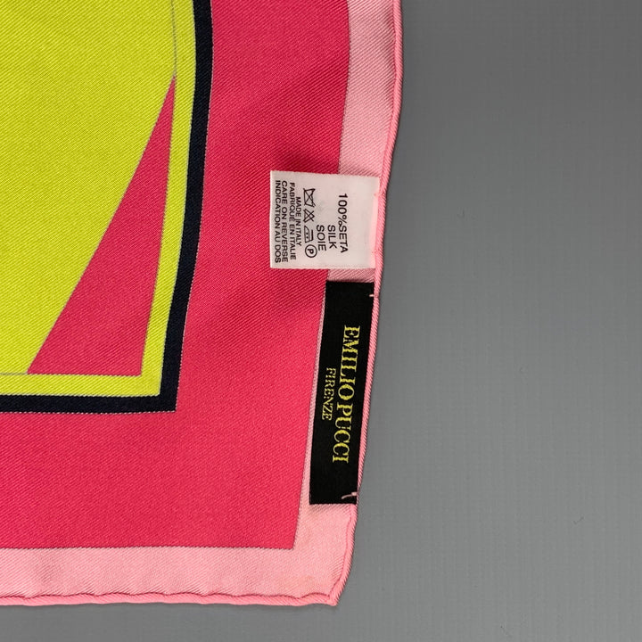EMILIO PUCCI Multi-Color Print Silk Scarf