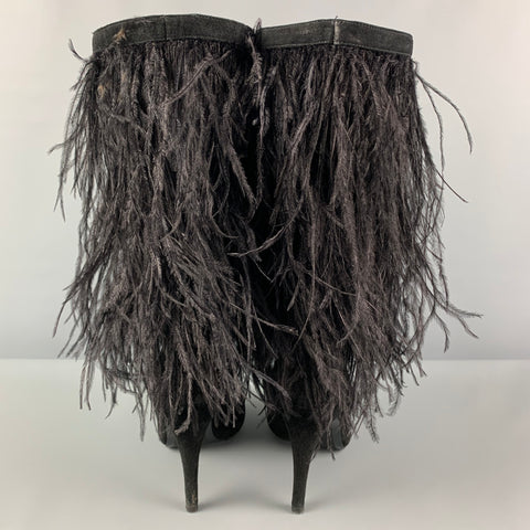 MICHAEL by MICHAEL KORS Taille 7,5 Bottes Asha en daim noir à enfiler