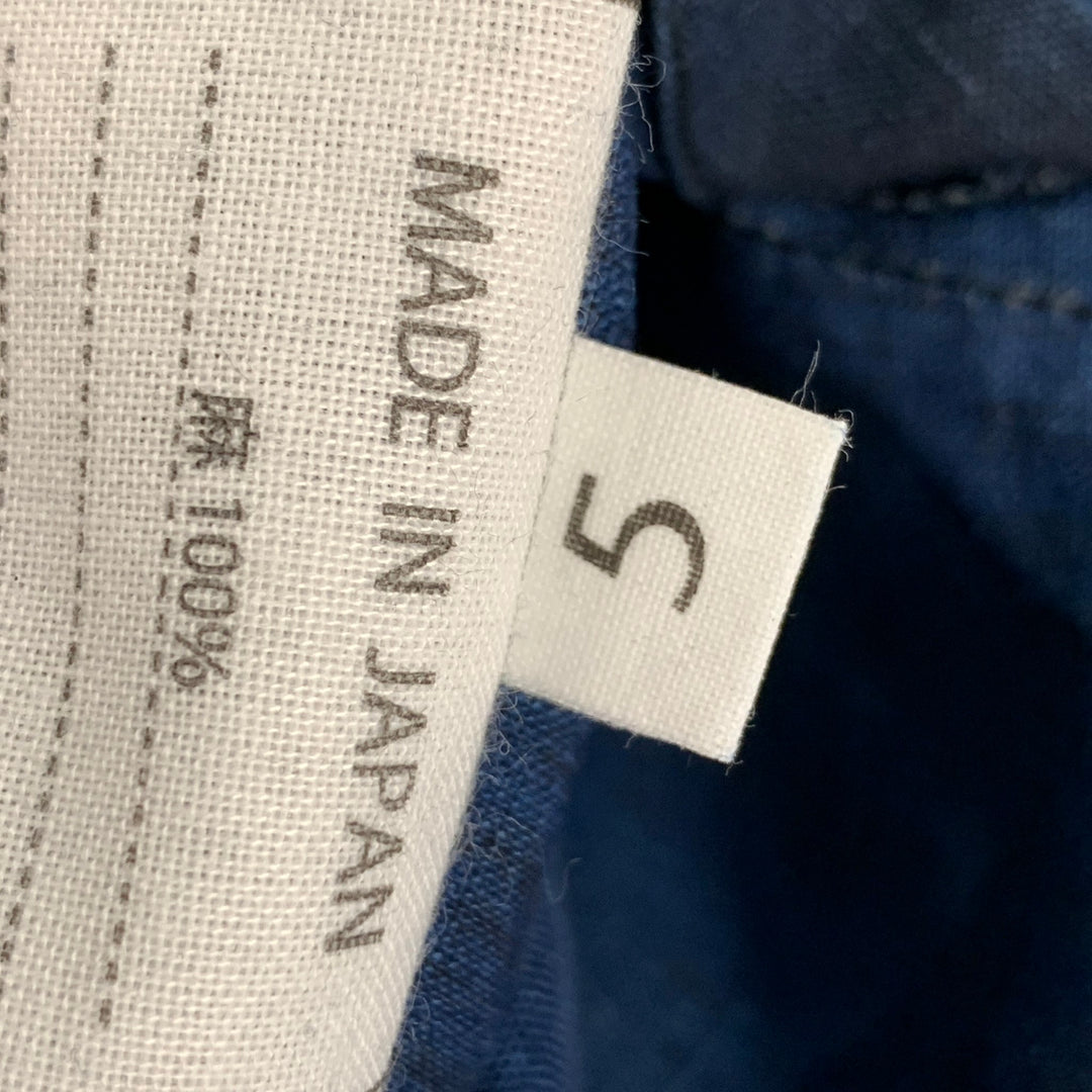 45rpm Size XL Navy Linen Notch Lapel Sport Coat