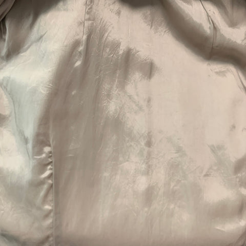 RICK OWENS Size L Grey Leather Zip Up Jacket