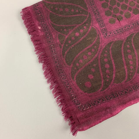 MP Burgundy Black Wool Silk ScarF